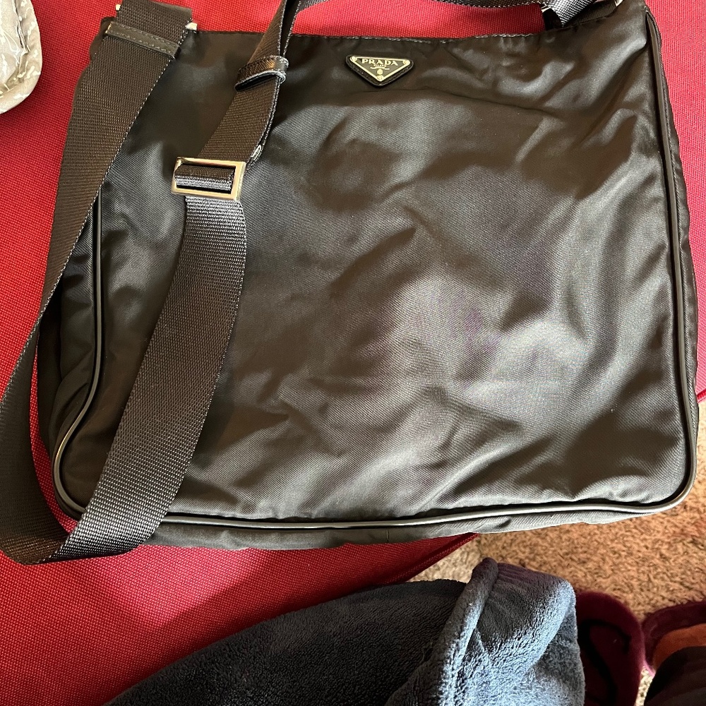 Prada crossbody or messenger bag black